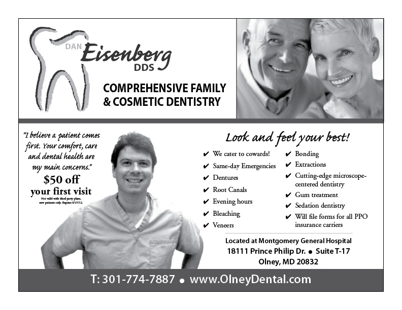 Olney Dental Ad for Leisure World News